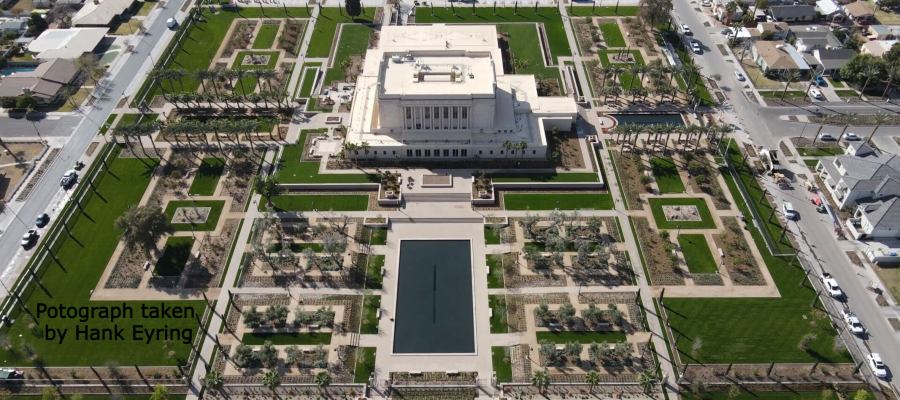 Mesa Temple ariel view