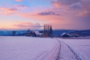 Idaho Snowy Farm